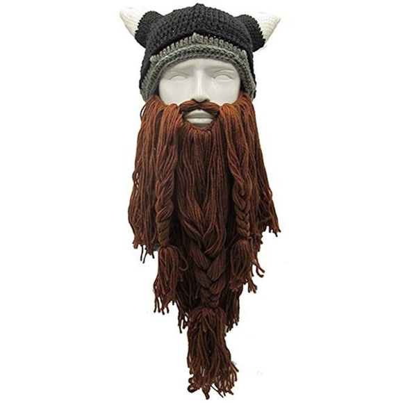 Other - Halloween Costume Knit Mask Wig Beard Hat